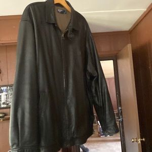 Black leather Polo Jacket